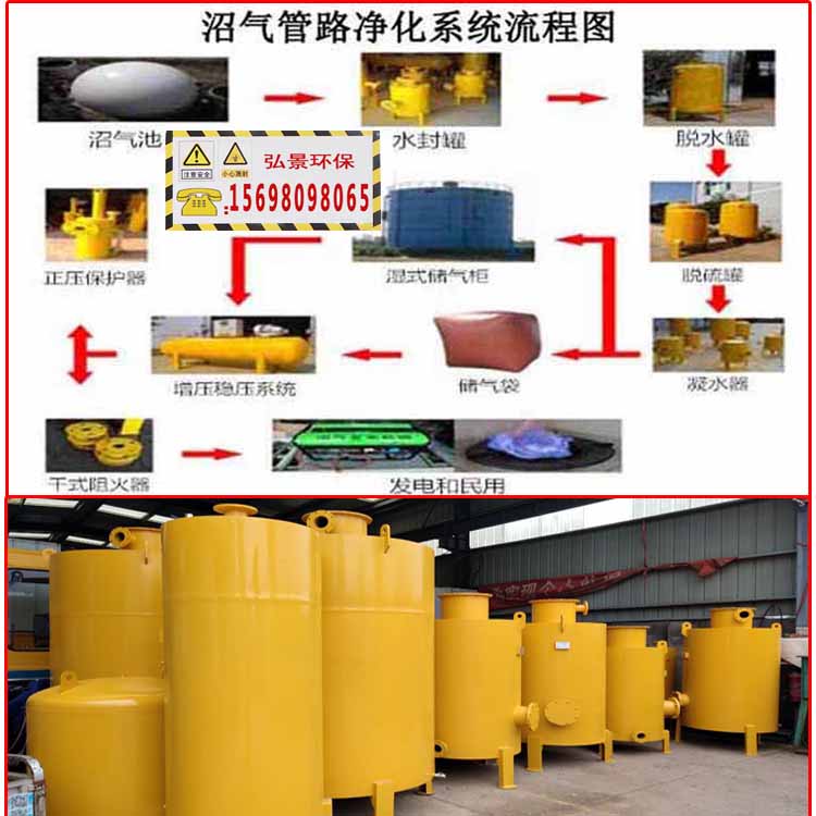 沼气净化器安装方法 脱硫器填充脱硫剂工艺介绍