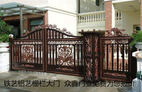 天津市别墅铝艺门-铁艺大门铝艺大门围栏