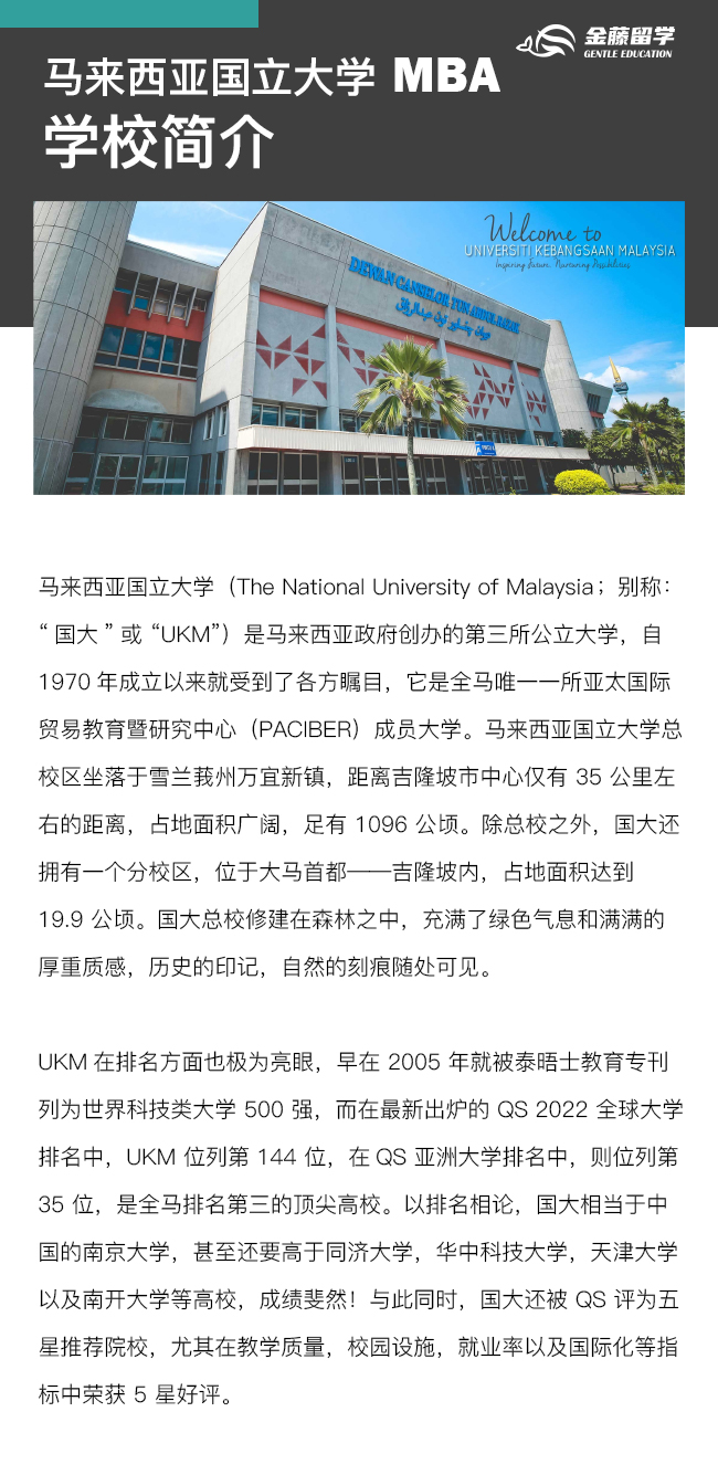 马来西亚国立大学mba